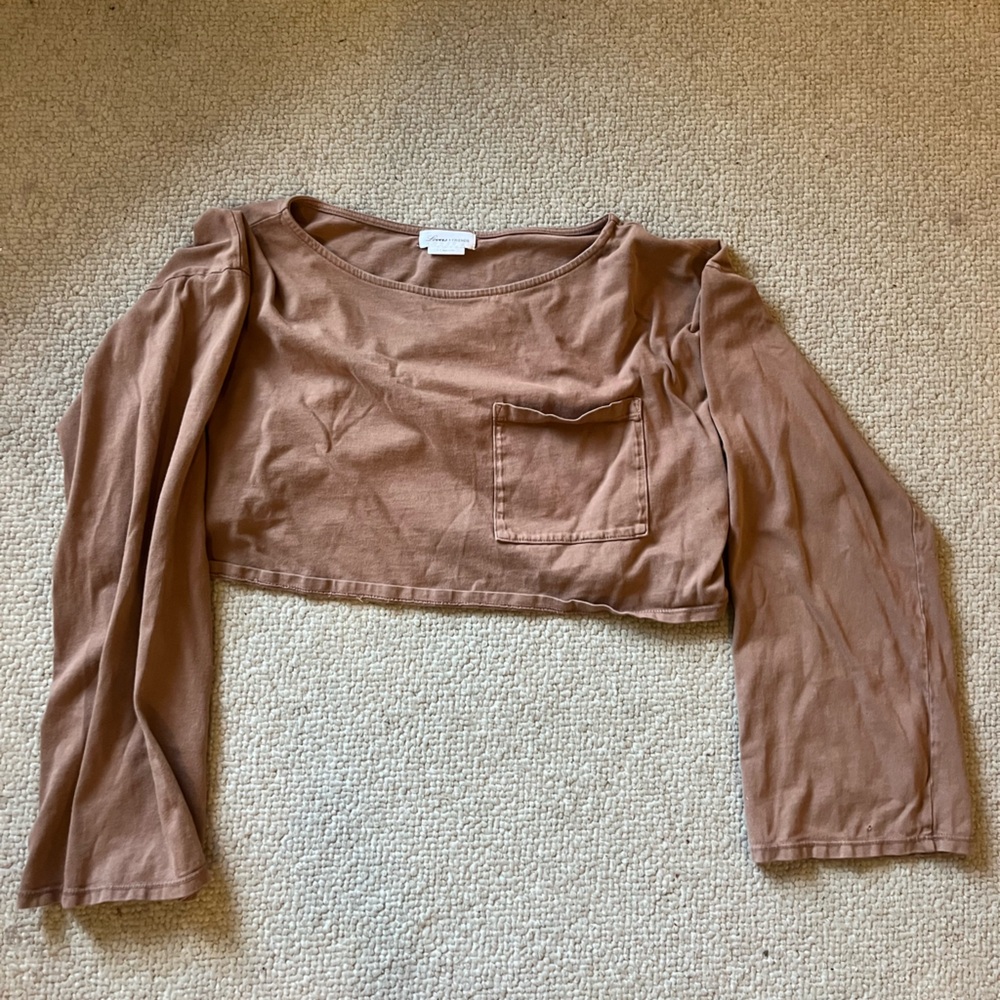 Lovers + Friends Brown Crop Top